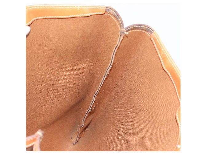 Céline Borsa Tote CELINE Macadam Canvas PVC Pelle Marrone Oro Auth 198251 D'oro - vista 19