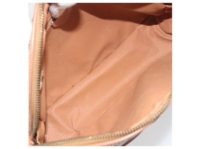 Céline Borsa a tracolla CELINE Macadam Canvas PVC Leather Brown Gold Auth ka5720A Marrone D'oro - vista 11
