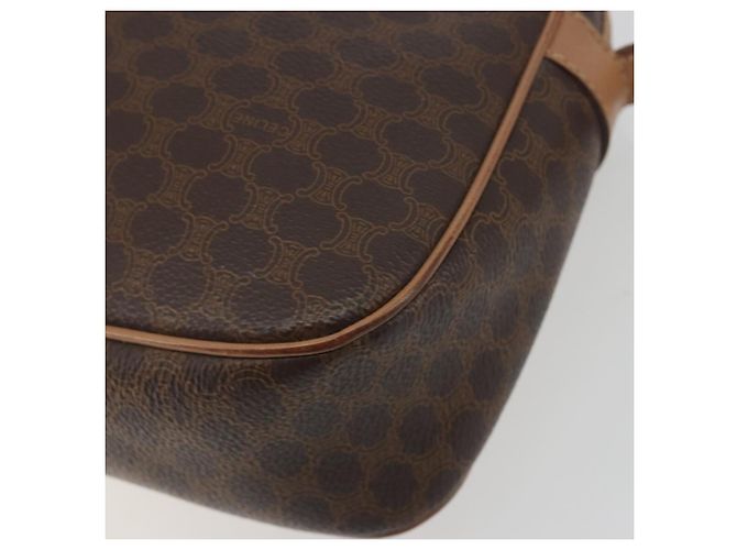 Céline Borsa a tracolla CELINE Macadam Canvas PVC Leather Brown Gold Auth ka5720A Marrone D'oro - vista 14