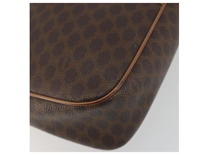 Céline Borsa a tracolla CELINE Macadam Canvas PVC Leather Brown Gold Auth ka5720A Marrone D'oro - vista 15