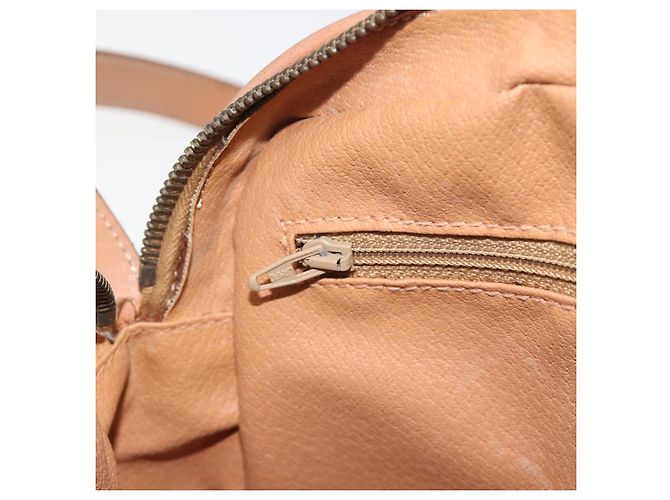 Céline Borsa a tracolla CELINE Macadam Canvas PVC Leather Brown Gold Auth ka5720A Marrone D'oro - vista 21