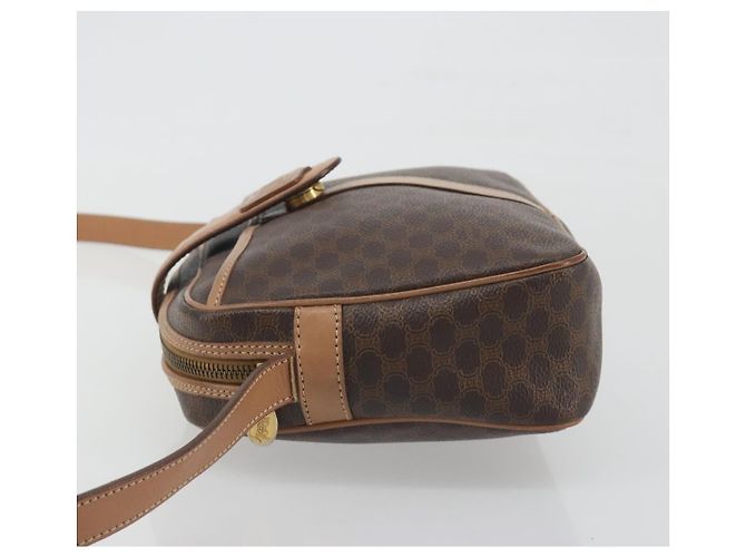 Céline Borsa a tracolla CELINE Macadam Canvas PVC Leather Brown Gold Auth ka5720A Marrone D'oro - vista 4