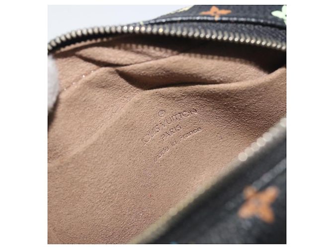 LOUIS VUITTON Monogram Multicolor Trousse Wapity Pouch Black M58034 Auth 197219 Nero - vista 10