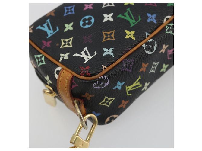 LOUIS VUITTON Monogram Multicolor Trousse Wapity Pouch Black M58034 Auth 197219 Nero - vista 14