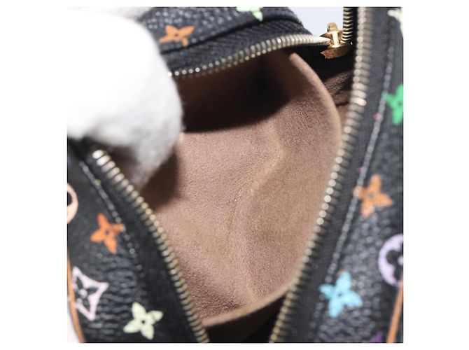 LOUIS VUITTON Monogram Multicolor Trousse Wapity Pouch Black M58034 Auth 197219 Nero - vista 19