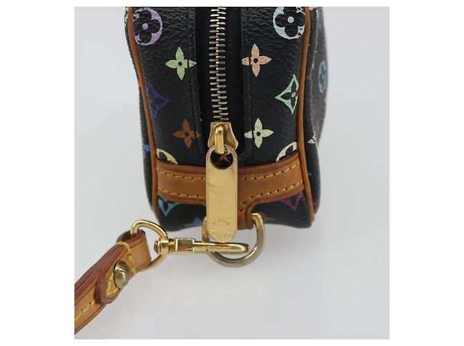 LOUIS VUITTON Monogram Multicolor Trousse Wapity Pouch Black M58034 Auth 197219 Nero - vista 8