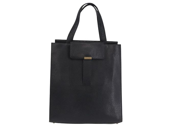 SAINT LAURENT Tote Bag aus Leder Schwarz Auth ka5791 - Ansicht 13