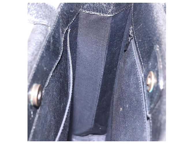SAINT LAURENT Tote Bag aus Leder Schwarz Auth ka5791 - Ansicht 18