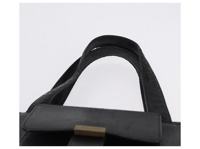 SAINT LAURENT Tote Bag aus Leder Schwarz Auth ka5791 - Ansicht 9
