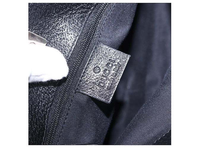 Borsa GUCCI GG Canvas Nero Argento 131329 Auth am12380V - vista 18