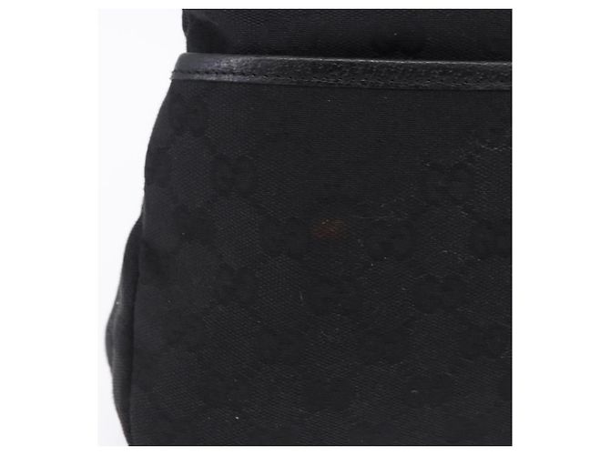 Borsa GUCCI GG Canvas Nero Argento 131329 Auth am12380V - vista 2