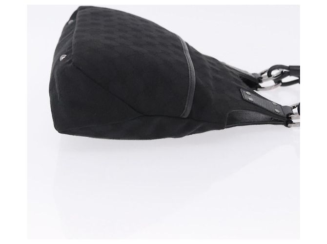 Borsa GUCCI GG Canvas Nero Argento 131329 Auth am12380V - vista 4