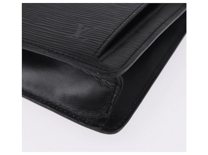 Borsa a Pochette LOUIS VUITTON Epi Sellier Dragonne Nera M52612 LV Auth BA14932 Nero - vista 14
