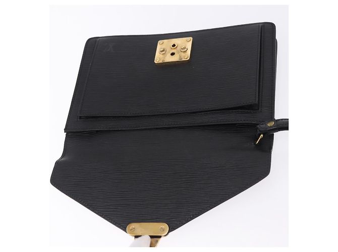 Borsa a Pochette LOUIS VUITTON Epi Sellier Dragonne Nera M52612 LV Auth BA14932 Nero - vista 18