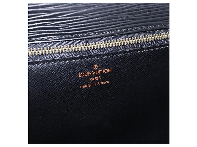 Borsa a Pochette LOUIS VUITTON Epi Sellier Dragonne Nera M52612 LV Auth BA14932 Nero - vista 19