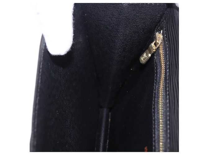 Borsa a Pochette LOUIS VUITTON Epi Sellier Dragonne Nera M52612 LV Auth BA14932 Nero - vista 21