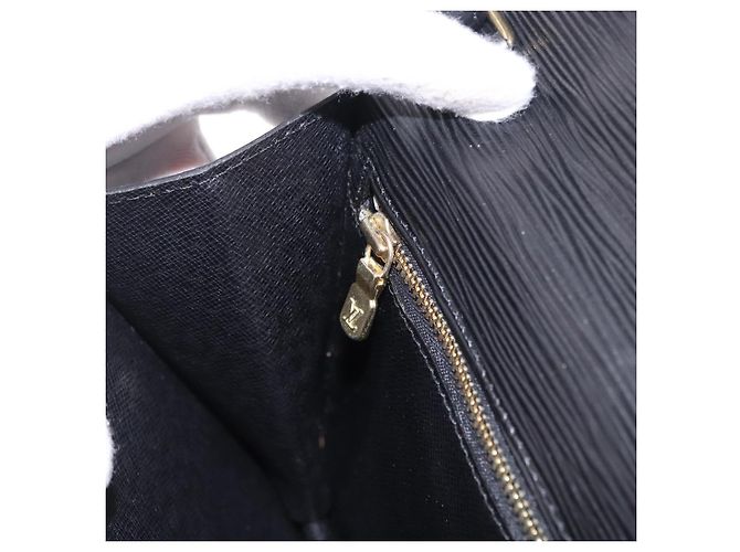Borsa a Pochette LOUIS VUITTON Epi Sellier Dragonne Nera M52612 LV Auth BA14932 Nero - vista 22
