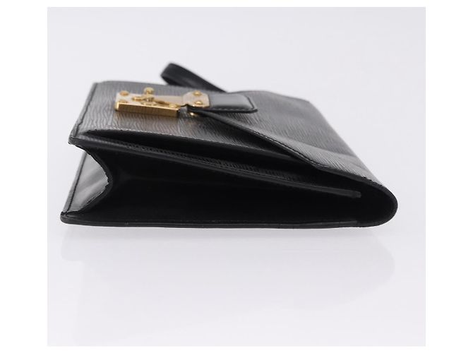 Borsa a Pochette LOUIS VUITTON Epi Sellier Dragonne Nera M52612 LV Auth BA14932 Nero - vista 3