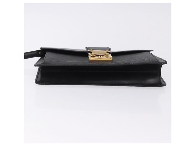 Borsa a Pochette LOUIS VUITTON Epi Sellier Dragonne Nera M52612 LV Auth BA14932 Nero - vista 5