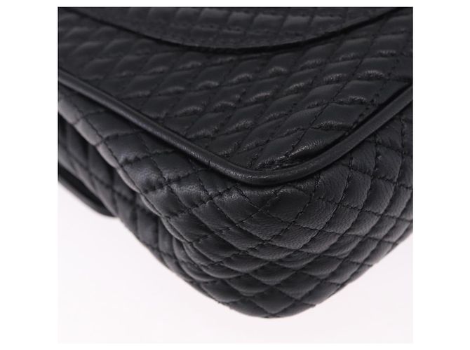 Borsa a tracolla con catena BALLY in pelle nera e oro Auth kk707A Nero D'oro - vista 16