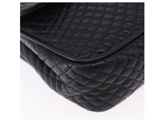 Borsa a tracolla con catena BALLY in pelle nera e oro Auth kk707A Nero D'oro - vista 8