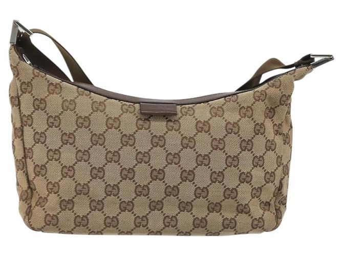 Borsa a tracolla GUCCI GG Canvas Beige Silver 35098 Auth 194248 Argento - vista 13