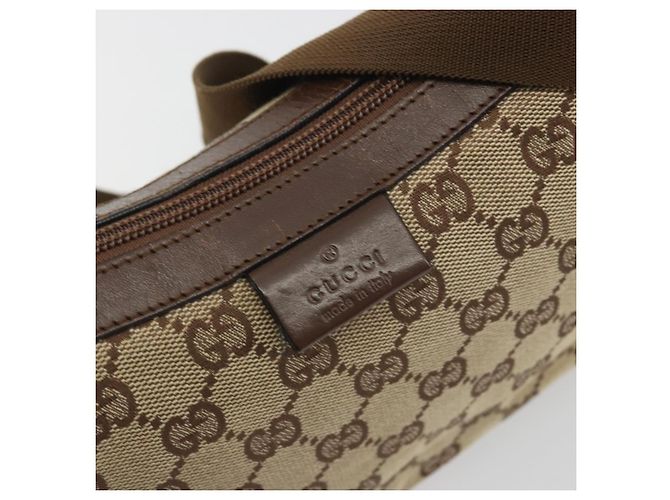 Borsa a tracolla GUCCI GG Canvas Beige Silver 35098 Auth 194248 Argento - vista 19