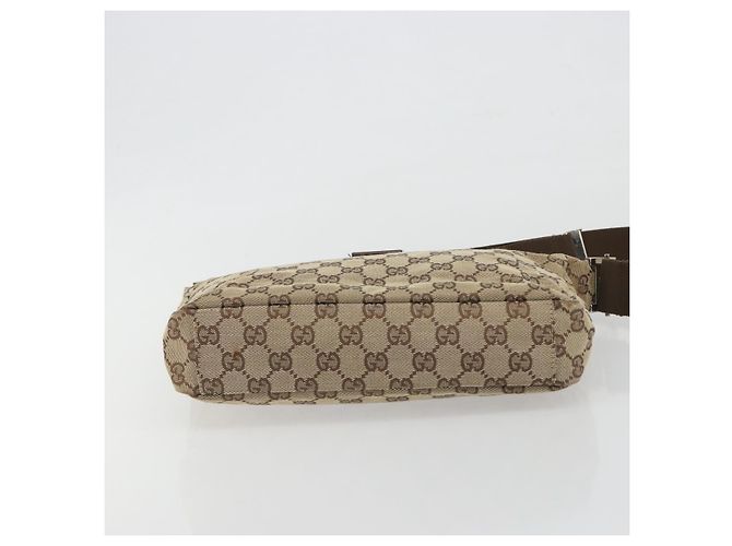 Borsa a tracolla GUCCI GG Canvas Beige Silver 35098 Auth 194248 Argento - vista 5