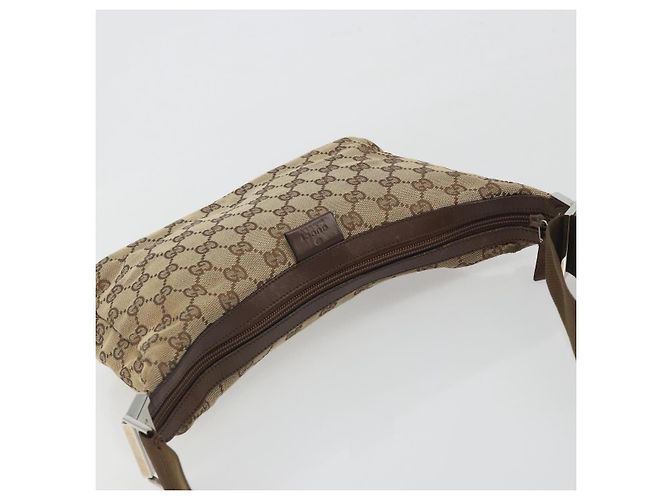 Borsa a tracolla GUCCI GG Canvas Beige Silver 35098 Auth 194248 Argento - vista 6