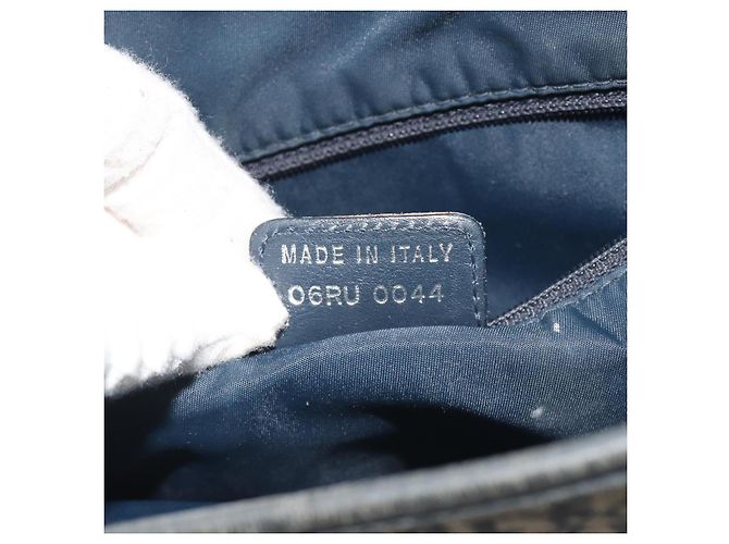 Christian Dior Trotter Canvas Tote Bag Navy Silver Auth 194263 Silber Marineblau - Ansicht 12