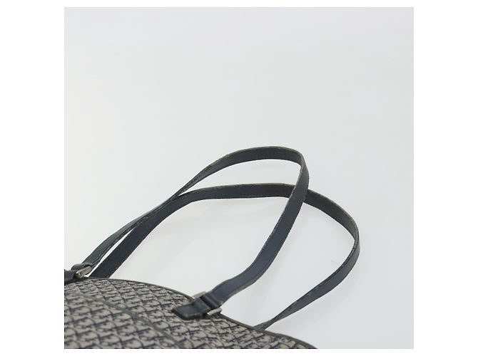 Christian Dior Trotter Canvas Tote Bag Navy Silver Auth 194263 Silber Marineblau - Ansicht 14
