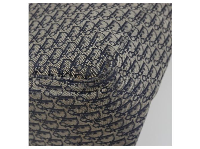 Christian Dior Trotter Canvas Tote Bag Navy Silver Auth 194263 Silber Marineblau - Ansicht 15