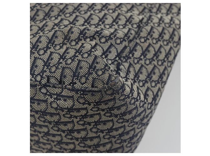 Christian Dior Trotter Canvas Tote Bag Navy Silver Auth 194263 Silber Marineblau - Ansicht 17