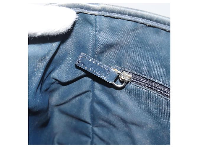 Christian Dior Trotter Canvas Tote Bag Navy Silver Auth 194263 Silber Marineblau - Ansicht 21