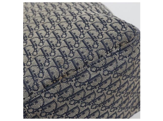 Christian Dior Trotter Canvas Tote Bag Navy Silver Auth 194263 Silber Marineblau - Ansicht 9