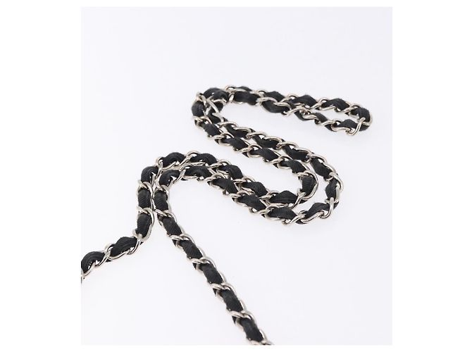 Borsa a tracolla CHANEL Matelasse25 Chain in tela nera argento CC Auth 198742 Nero - Ansicht 14