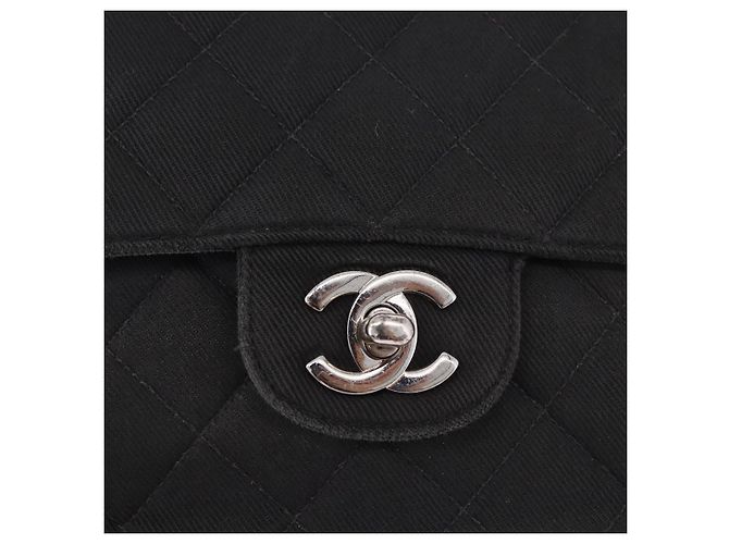 Borsa a tracolla CHANEL Matelasse25 Chain in tela nera argento CC Auth 198742 Nero - Ansicht 18