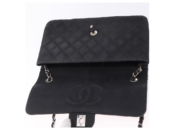 Borsa a tracolla CHANEL Matelasse25 Chain in tela nera argento CC Auth 198742 Nero - Ansicht 19