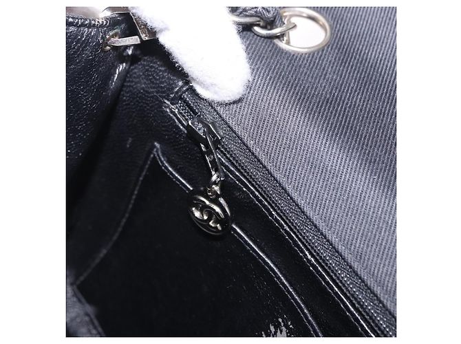 Borsa a tracolla CHANEL Matelasse25 Chain in tela nera argento CC Auth 198742 Nero - Ansicht 22