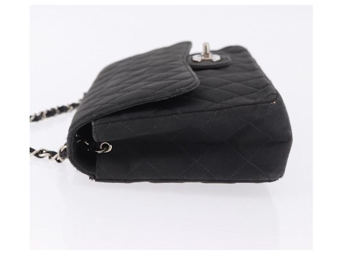 Borsa a tracolla CHANEL Matelasse25 Chain in tela nera argento CC Auth 198742 Nero - Ansicht 4