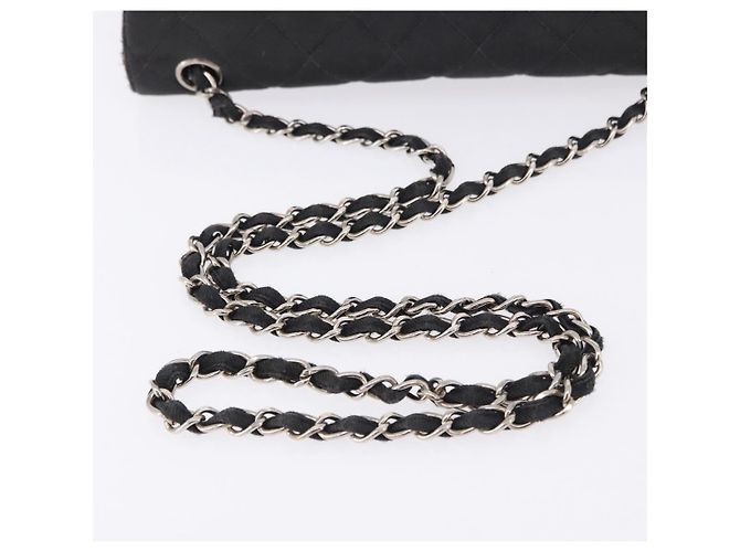 Borsa a tracolla CHANEL Matelasse25 Chain in tela nera argento CC Auth 198742 Nero - Ansicht 7