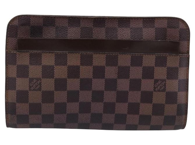 LOUIS VUITTON Damier Ebene Saint Louis Clutch Bag N51993 LV Auth ka5738 - vista 13
