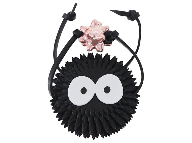 LOEWE x Studio Ghibli Howl's Moving Castle Suswatari Charm Leather Auth 167539SM Nero - vista 2