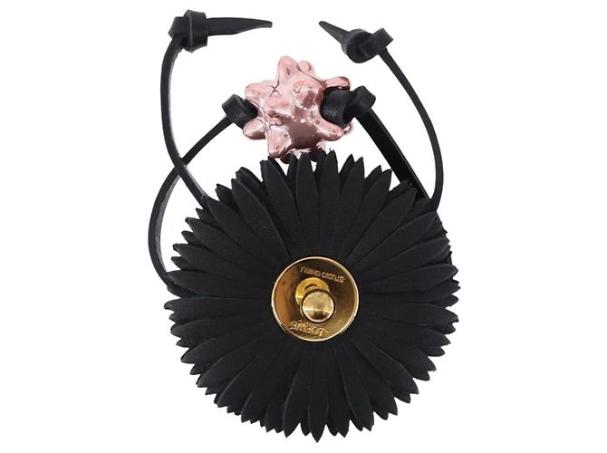 LOEWE x Studio Ghibli Howl's Moving Castle Suswatari Charm Leather Auth 167539SM Nero - vista 3