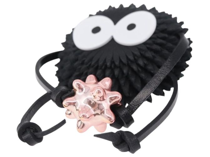 LOEWE x Studio Ghibli Howl's Moving Castle Suswatari Charm Leather Auth 167539SM Nero - vista 6