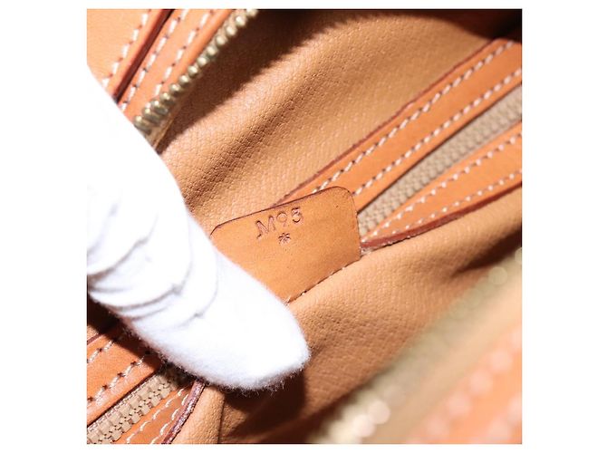 Céline Borsa a mano CELINE Macadam Canvas PVC Leather Brown Gold Auth am12157V Marrone D'oro - vista 12