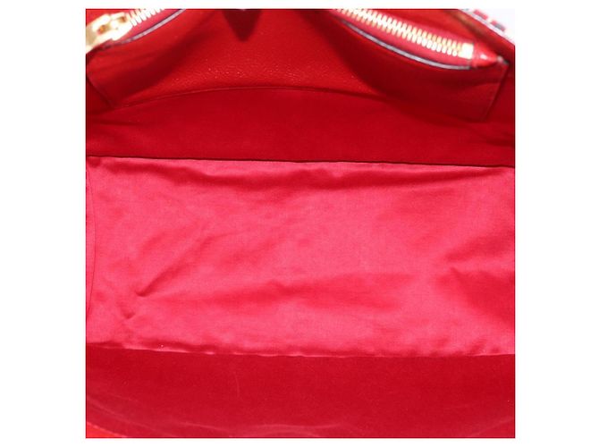 Borsa a tracolla con catena Miu Miu Canvas 2way Rosso Oro Auth 198710A D'oro - vista 11