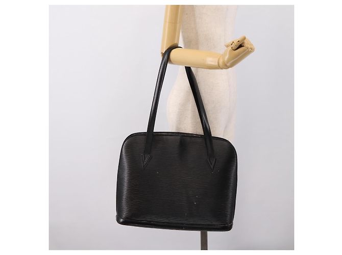 Borsa a tracolla LOUIS VUITTON Epi Lussac Nera M52282 LV Auth ka5739 Nero - vista 24