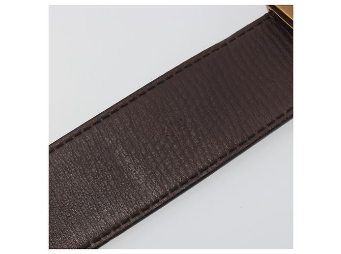LOUIS VUITTON Utah Ceinture LV Initials Belt "80/32" M6902U Auth BA14918 Marrone - vista 11