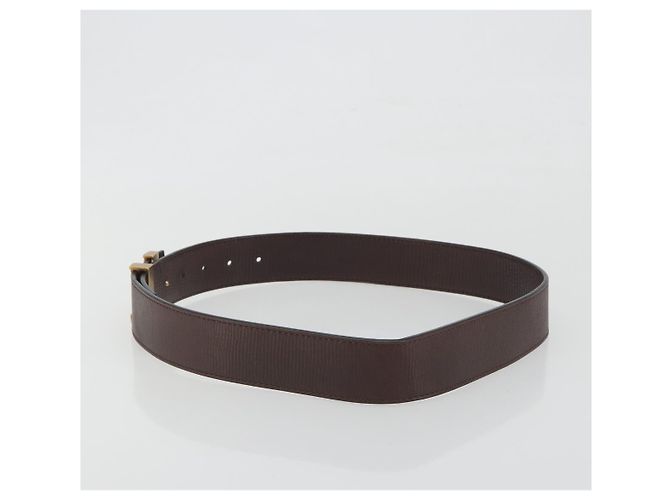 LOUIS VUITTON Utah Ceinture LV Initials Belt "80/32" M6902U Auth BA14918 Marrone - vista 3